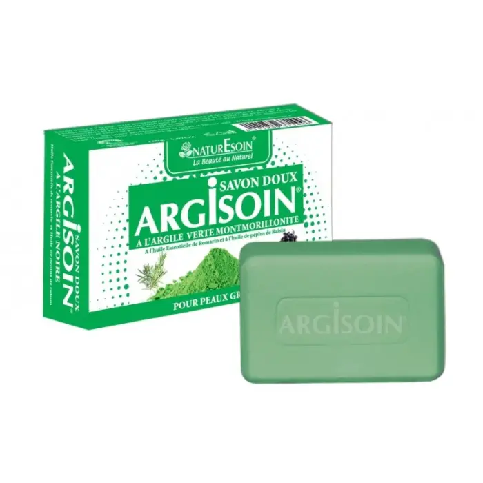 naturesoin argisoin savon doux a largile verte 125g