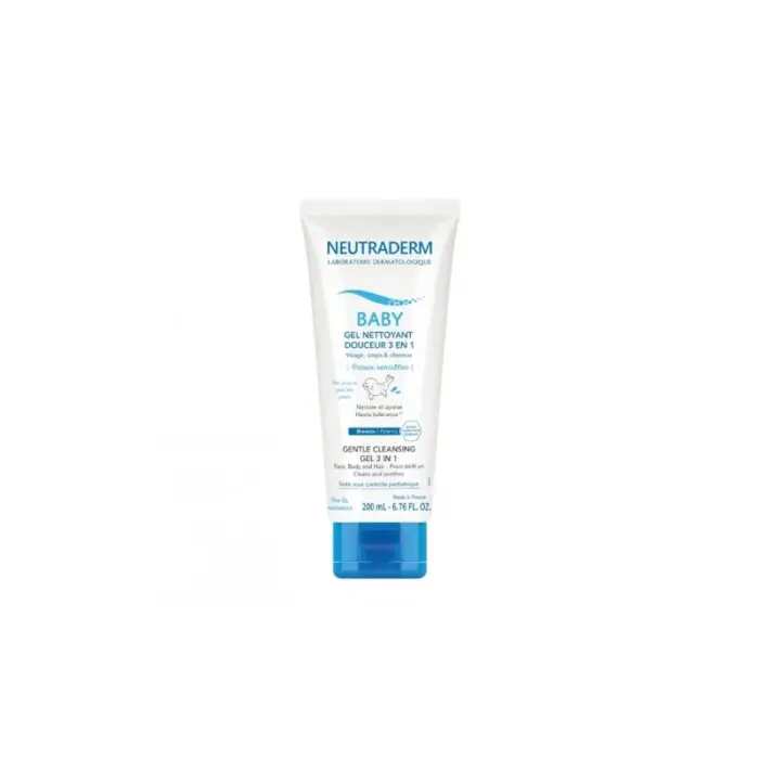 neutraderm baby gel nettoyant douceur 3 en 1 200ml