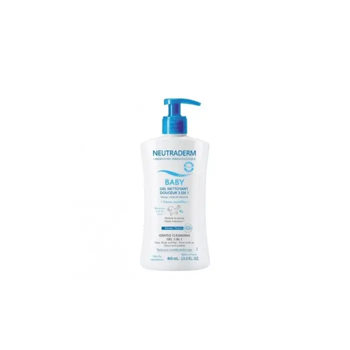 neutraderm baby gel nettoyant douceur 3 en 1 400ml