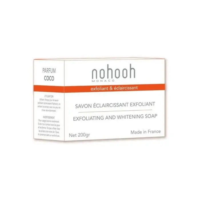 nohooh savon eclaircissante exfoliant coco 200g