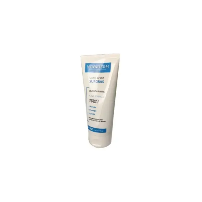 novaderm soin lavant surgras 200ml