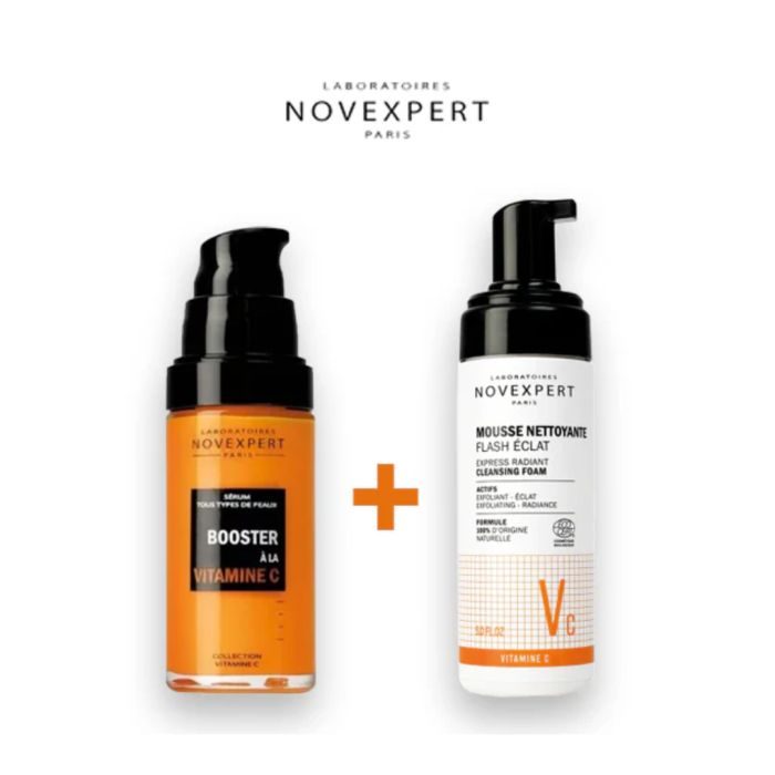 novexpert novexpert coffret serum booster a la vitamine c 30 ml cremes eclats