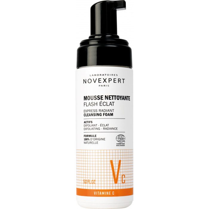 novexpert novexpert flash eclat mousse nettoyante 150 ml nettoyants visage