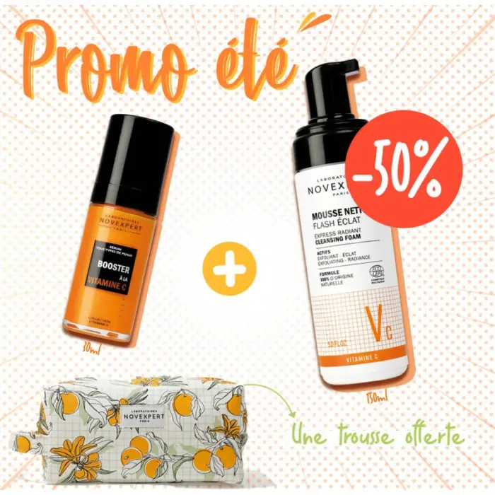 novexpert serum booster a la vitamine c 30 ml achete novexpert flash eclat mousse nettoyante 150 ml offert