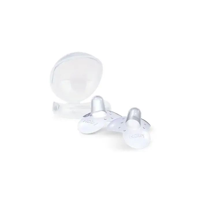 nuby lots de 2 bouts de sein classique avec boite de rangement id4804