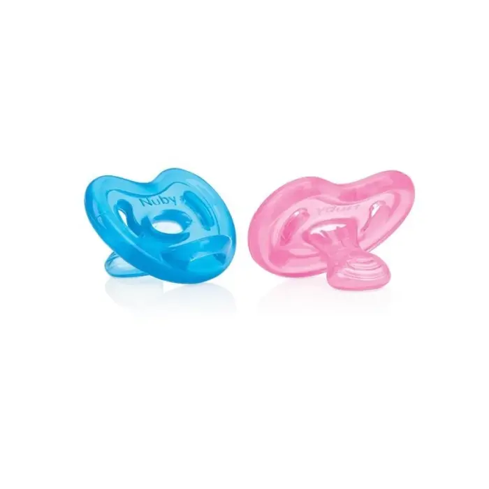 nuby sucette 100 silicone natural flex orthodentique 0 6m nv0202003sos