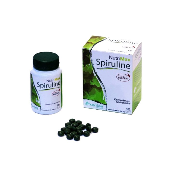 nutrimax nutrimax spiruline 100 bio 240 comprimes tonus et vitalite complements alimentaires