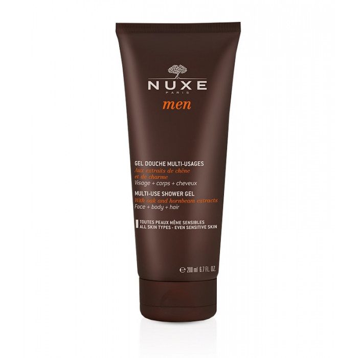 nuxe nuxe men gel douche multi usages 200 ml bains gels et huiles lavant