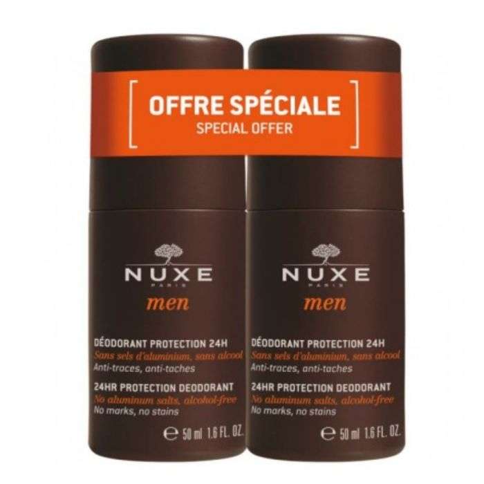 nuxe nuxe men offre 2 deodorant protection 24h 50ml visage et corps