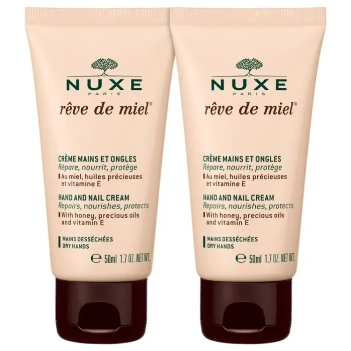 nuxe reve de miel creme mains et ongles 2x50ml