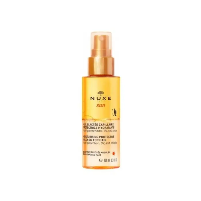 nuxe sun huile lactee capillaire protectrice hydratante 100 ml