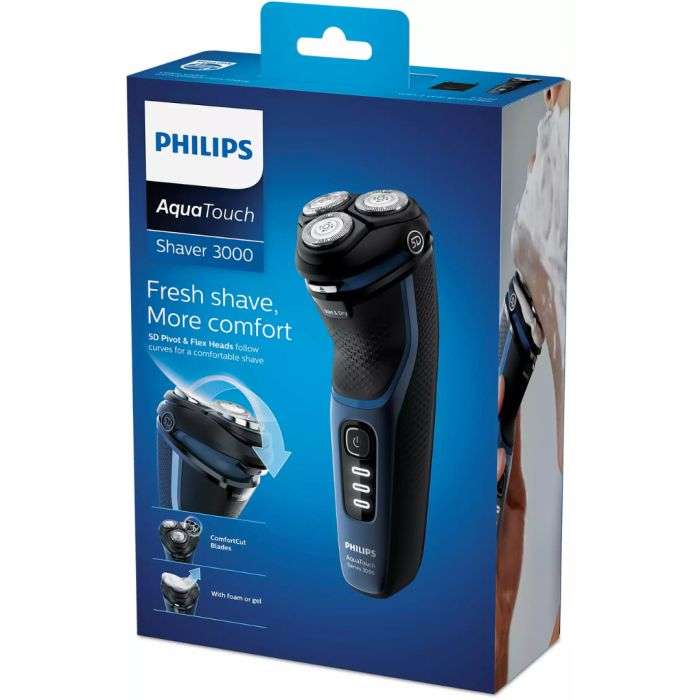 philips philips aqua touch shaver 3000 cheveux