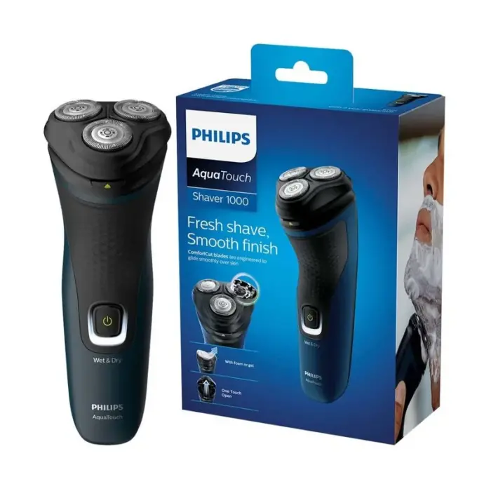 philips rasoir electrique wet or dry serie 1100 s112141