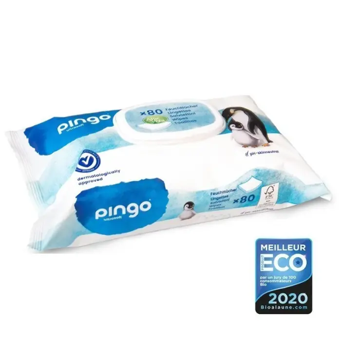 pingo lingettes ultra soft a l aloe vera sans parfum paquet de 80