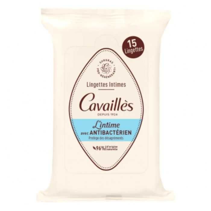 roge cavailles lingette intime avec anti bacterien 15 unites