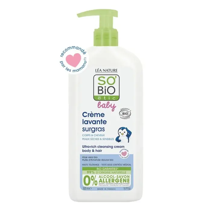 so bio baby creme lavante surgras 500ml