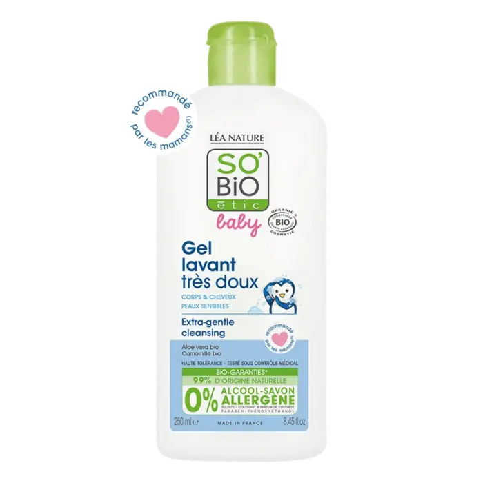 so bio baby gel lavant tres doux 250ml