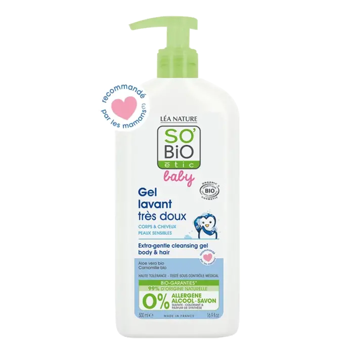 so bio baby gel lavant tres doux 500ml