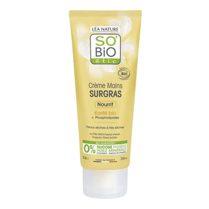 so bio creme mains karite 75 ml