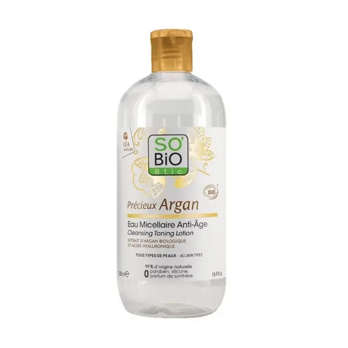 so bio eau micellaire anti age argan 500ml