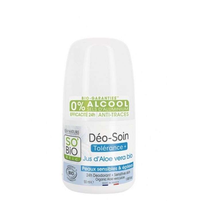 so bio so bio deo soin 24h rechargeable tolerance aloe vera bio peaux sensibles 50 ml hygiene