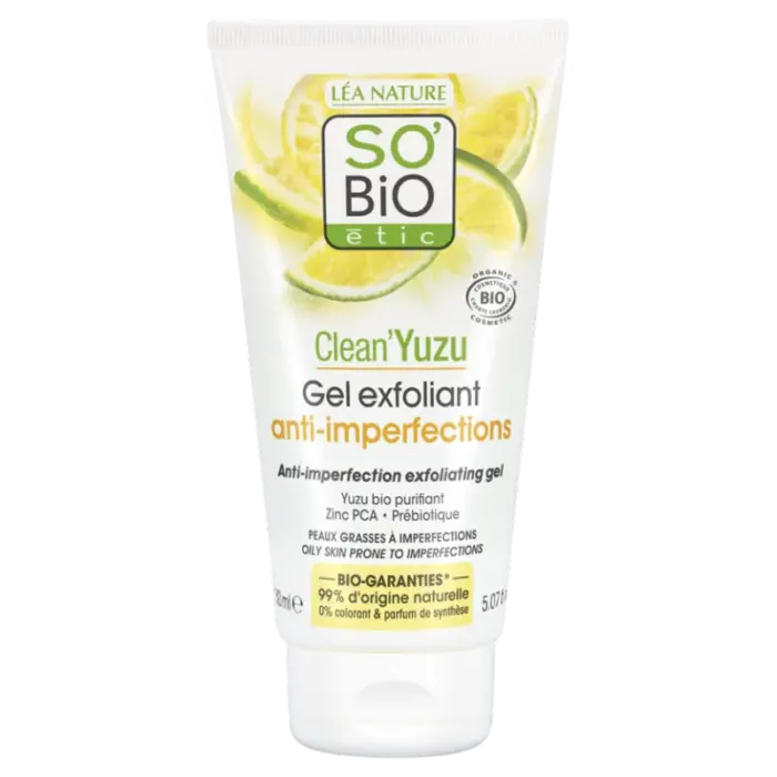 so bio yuzu gel exfoliant anti imperfections 150ml