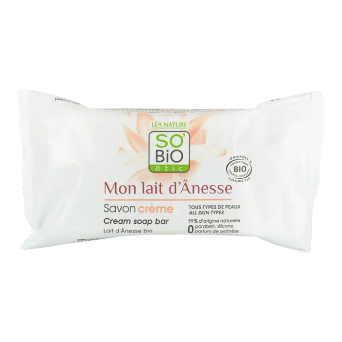sobio savon creme bloc au lait d anesse 100 g