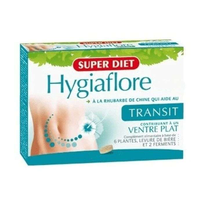super diet superdiet hygiaflore transit 45 comprimes detox coup faim ventre plat