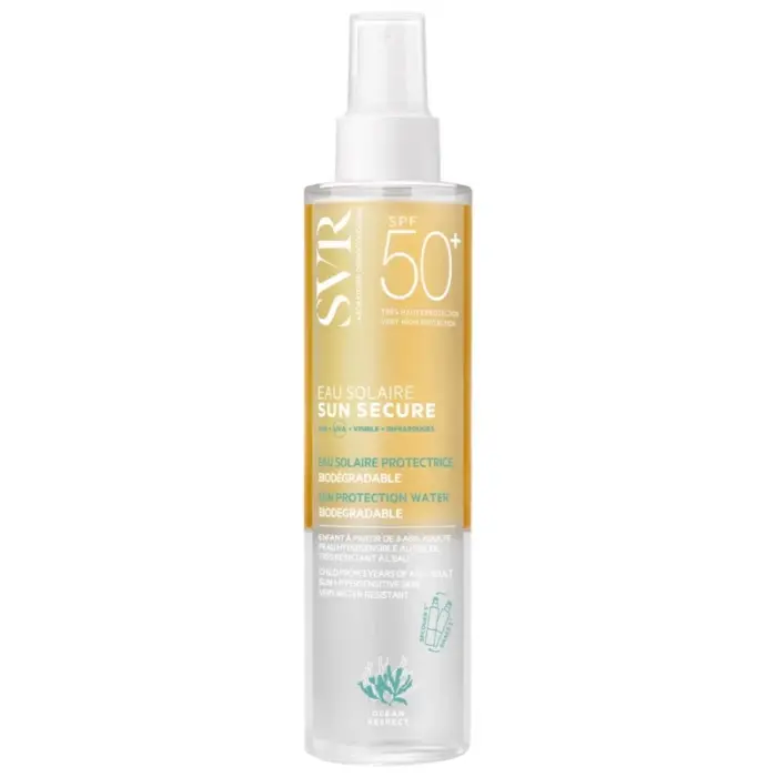 svr sun secure eau solaire protectrice biodegradable sp50 200 ml