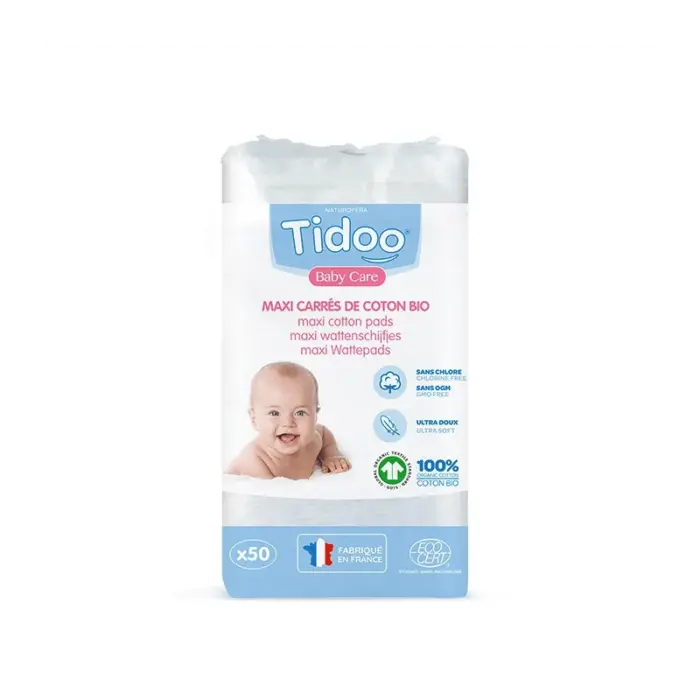 tidoo maxi carres de coton bio