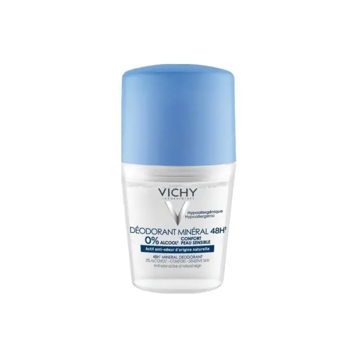 vichy deodorant mineral peau sensible 48h sans sels daluminium 50ml