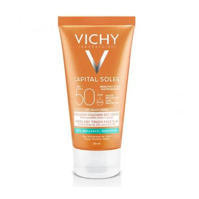 vichy ideal soleil creme anti brillance teintee toucher sec 50 ml ideal soleil lait apaisant apres soleil 100 ml offert