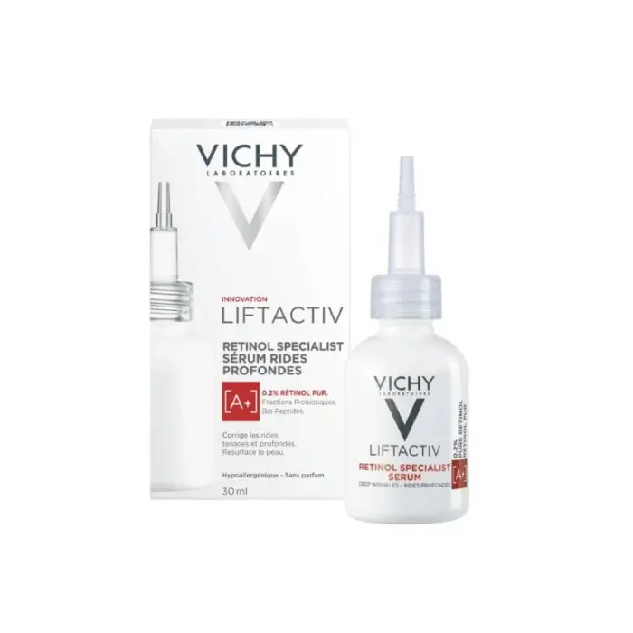 vichy liftactiv retinol serum soin anti rides tous types de peaux 30ml