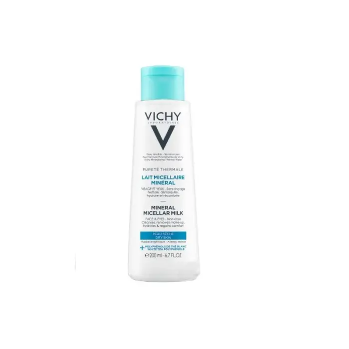 vichy purete thermale lait micellaire mineral peau seche 200ml