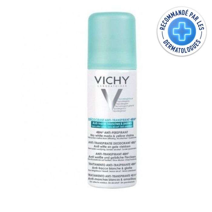 vichy vichy deodorant anti transpirant 48 h anti traces blanches et jaunes spray 125 ml deodorant et anti transpirant