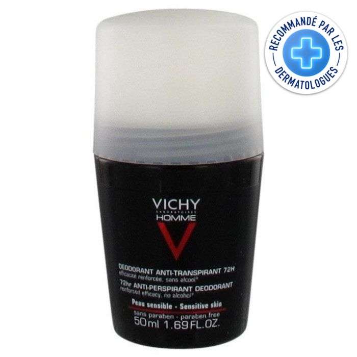 vichy vichy homme deodorant anti transpirant 72 h roll on 50 ml deodorant et anti transpirant