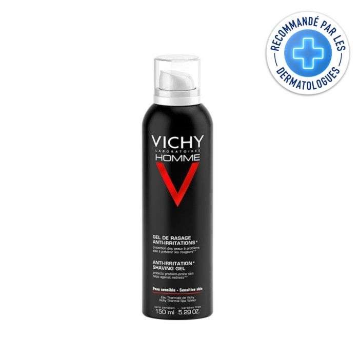vichy vichy homme gel de rasage anti irritations 150 ml rasage et barbe