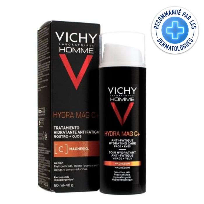 vichy vichy homme hydra mag c soin hydratant anti fatigue visage yeux 50ml visage