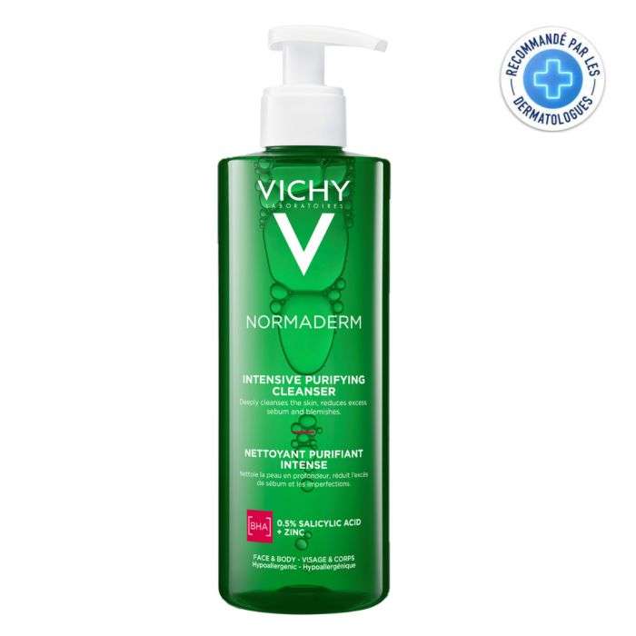 vichy vichy normaderm gel purifiant intense peau grasse et acneique 400 ml soins anti imperfections