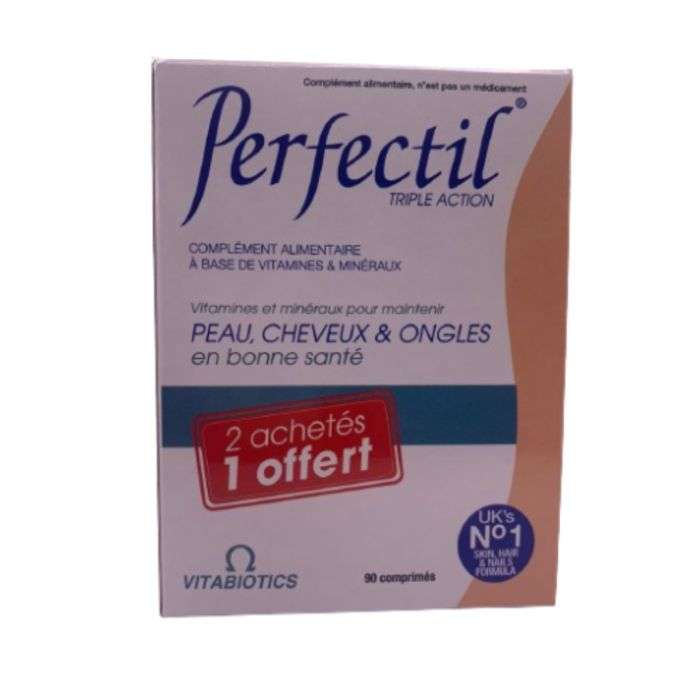 vitabiotics perfectil pack 2 achetees 1 offert complements cheveux et ongles