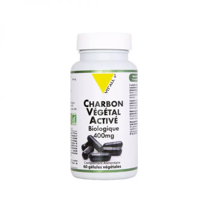 vital plus charbon vegetal 400mg 60 gelules