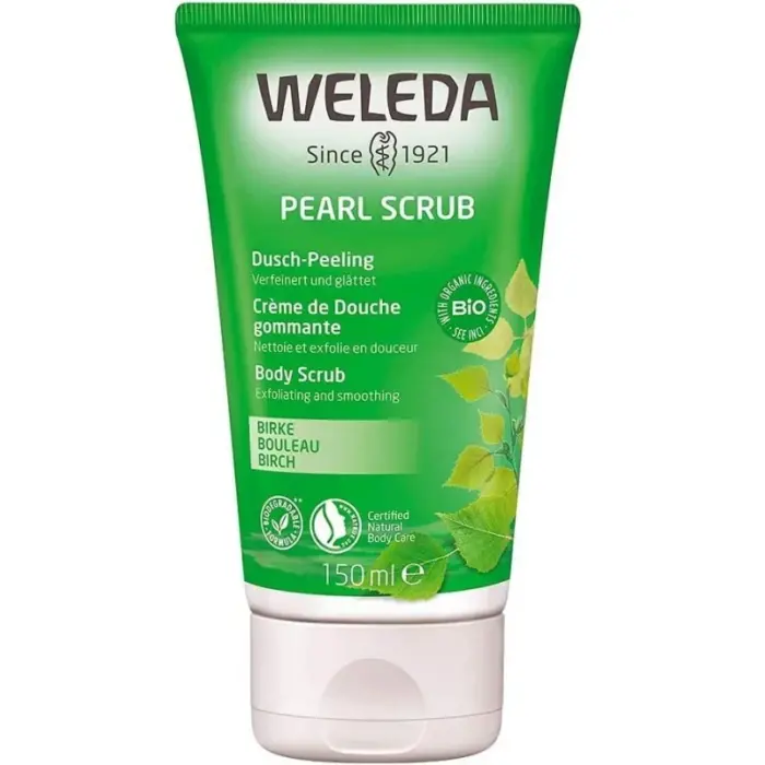 weleda creme de douche gommante au bouleau bio 150ml