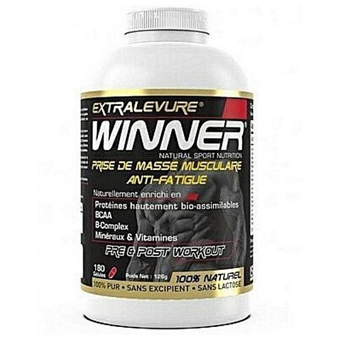 winner natural sport nutrition winner extralevure 180 gelules complements alimentaires