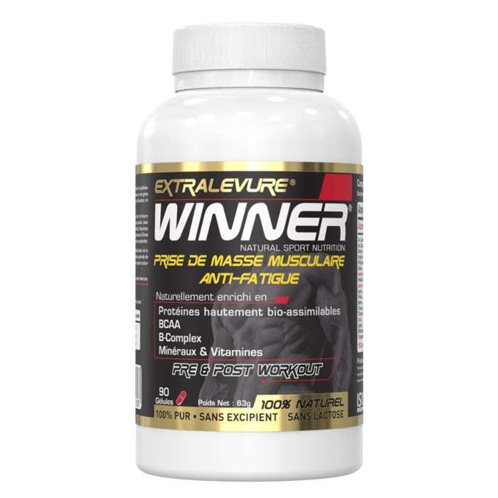 winner natural sport nutrition winner extralevure 90 gelules complements alimentaires
