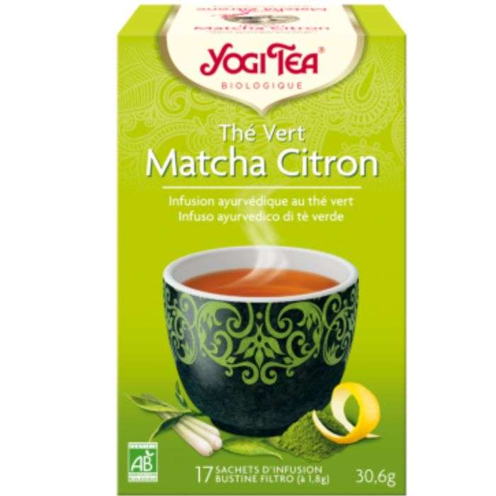 yogi tea yogi tea the vert matcha citron thes tisanes et infusions bio